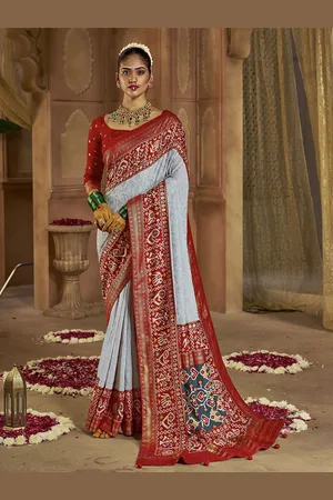 Moda Rapido Ethnic Motifs Zari Pure Georgette Patola Saree