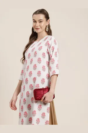 HERE&NOW Ethnic Motifs Print Straight Kurta