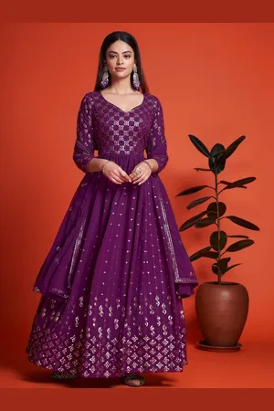 Ethnic Yard Embroidered Semi-Stitched Dress Material