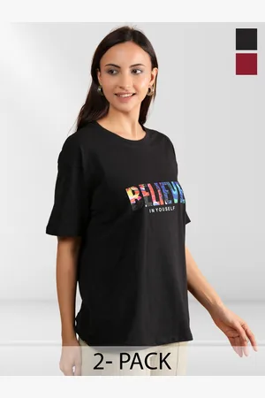 BAESD Women Typography 2 Printed Applique T-shirt