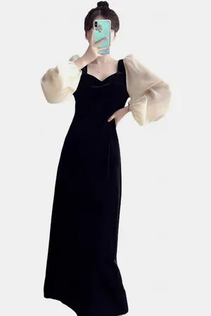 DressBerry Puff Sleeve Maxi Dress