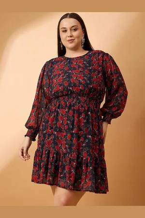 all about you Floral Print Puff Sleeve A-Line Dress