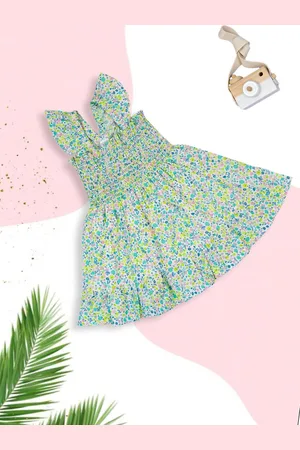 MeeMee Kids Girls Floral Print Fit & Flare Dress