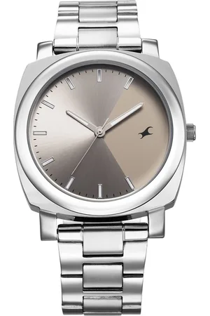 Fastrack Men Brass Dial & Stainless Steel Straps Digital Watch 38164SM02