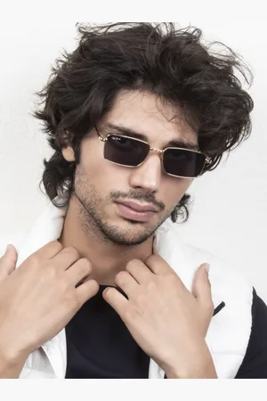 Ted Smith Unisex Rectangle Sunglasses with UV Protected Lens TS-RIDER _C2