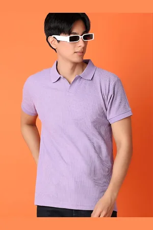 V-Mart Men Solid Polo Collar Cotton Slim Fit T-shirt