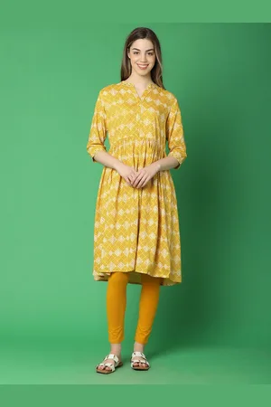 V-Mart Ethnic Motifs Printed Mandarin Collar A-line Kurta