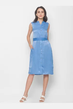 Globus Blue Cotton Shirt Dress