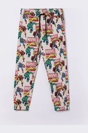 Lifestyle Boys Beige Disney-Marvel Track Pants