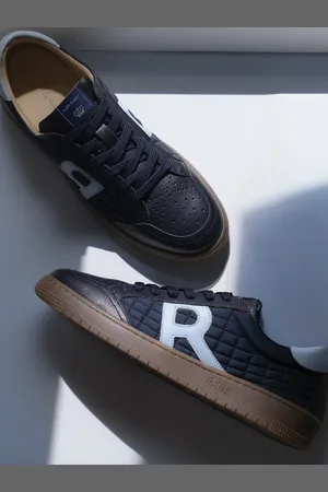 RARE RABBIT Men Textured Leather Sneakers