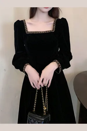 DressBerry Puff Sleeve Fit & Flare Dress