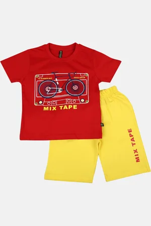 V-Mart Boys Graphic Printed Short Sleeves T-shirt With Shorts