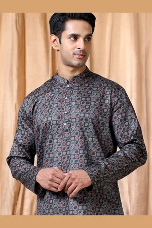 TATTVA Ethnic Motifs Mandarin Collar Kurta