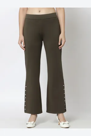 Gipsy Women Olive Green Bootcut Trousers