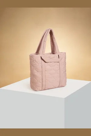 Pantaloons Quilted PU Structured Handheld Bag