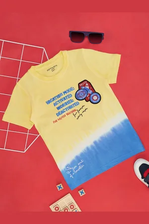 Pantaloons Boys Typography Printed Round Neck Cotton T-shirt