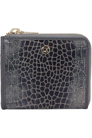 Da Milano Unisex Textured Leather Zip Around Wallet