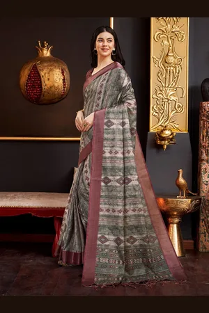 Ishin Ethnic Motifs Printed Saree
