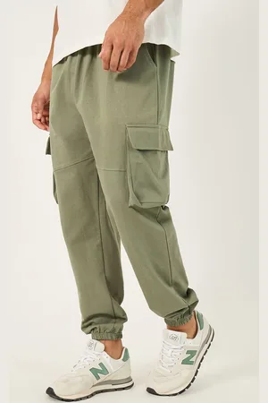Styli Men Oversized Fit Cut and Sew Cotton Cargo Jogger