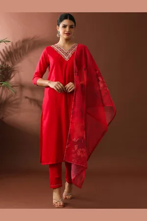 Jaipur Women Regular Thread Work Kurta with Trousers & With Dupatta