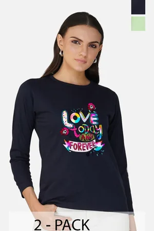 Metronaut Women 2 Printed Bio Finish Applique T-shirt
