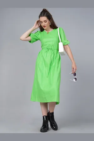 Cation Women Green Midi Dress