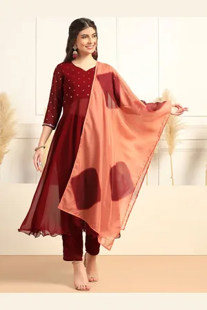 BAESD Women Embroidered Regular Kurta with Trousers & With Dupatta
