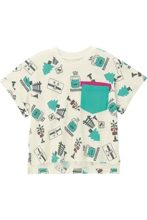 LULU & SKY Boys Conversational Printed Round Neck Cotton T-shirt