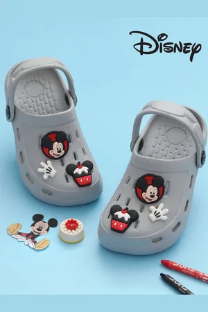 Yellow bee Boys Self Design Mickey Mouse Clogs