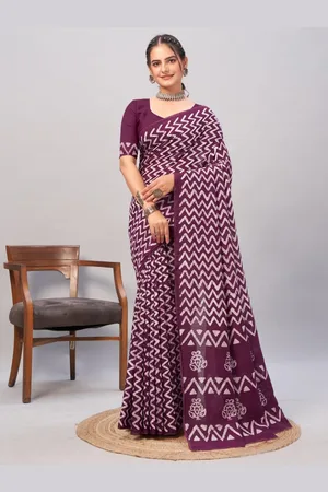 HERE&NOW Batik Leheriya Saree