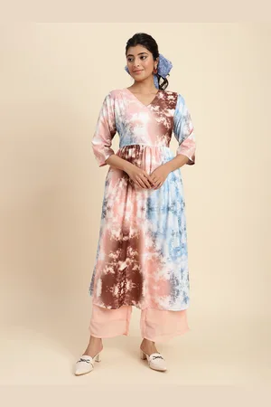 DIVASTRI Women Dyed Regular Kurta with Trousers