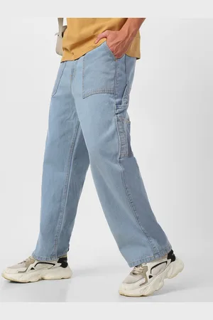 URBANO Men Loose Baggy Fit Carpenter Cargo Jeans