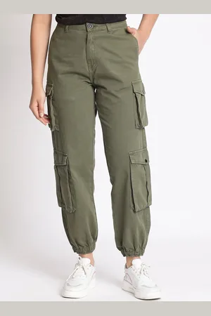 Roadster The Lifestyle Co Relaxed Fit Cotton Cargo Joggers Trousers