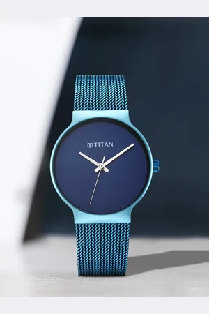 Titan Women Blue Brass Dial & Blue Bracelet Style Straps Analogue Watch