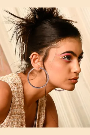 Alberre Odette Gold-Toned Circular Hoop Earrings