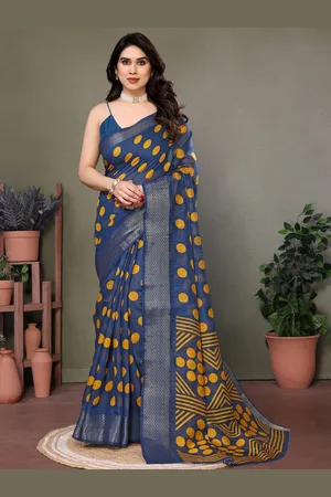 Moda Rapido Polka Dot Zari Saree