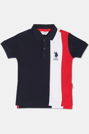 Ralph Lauren Boys Colourblocked Polo Collar Pure Cotton T-shirt