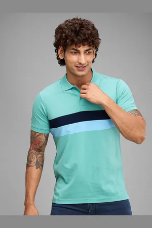 Park Avenue Striped Polo Collar Cotton Slim Fit T-shirt