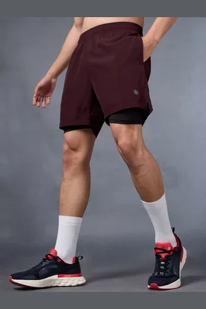 Cult Men Run Elevate Maroon Integrated Shorts
