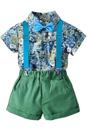 LULU & SKY Boys Printed Shirt with Shorts