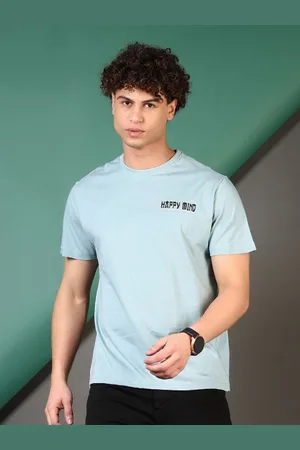 V-Mart Men Typography Printed Round Neck Cotton T-shirt