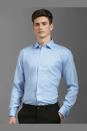 Louis Philippe Men Textured Cotton Formal Shirt