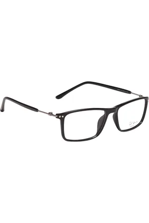 Ted Smith Unisex Black Full Rim Rectangle Frames Eyeglasses