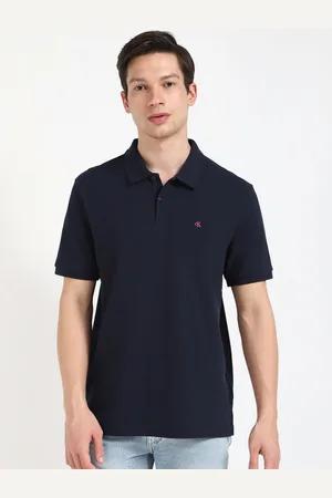 Calvin Klein Men SS CASUAL PIQUE Solid Polo Collar Cotton T-shirt