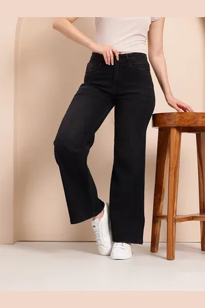 Mast & Harbour Women Wide Leg Stretchable Jeans