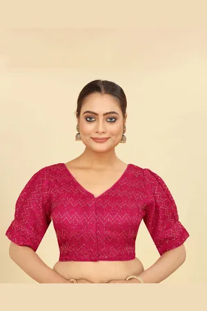 SHOPGARB Embroidered Readymade Saree Blouse