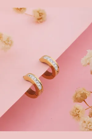 DressBerry Contemporary Half Hoop Earrings
