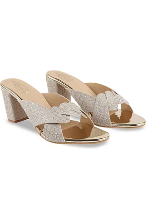 Shoetopia Girls Embellished Party Block Sandals