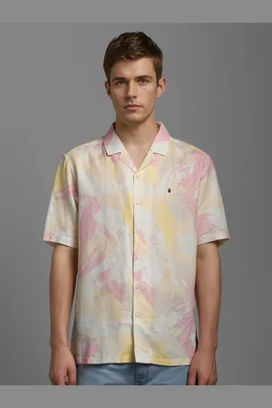 Louis Philippe Men Abstract Printed Cuban Collar Casual Shirt