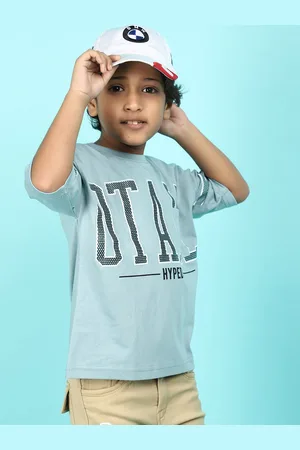 V-Mart Boys Typography Printed Cotton T-shirt
